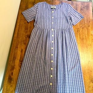 Vintage Royal Robbins 100% Cotton Plaid Dress. L